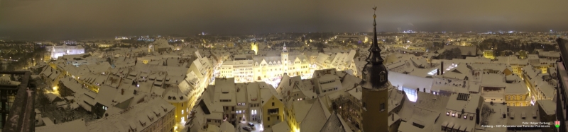 Freiberg: Winterblick vom Turm der Petrikirche (Deutschland)